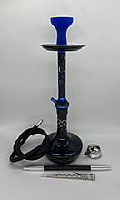 Кальян Deluxe 558 black-blue 60 см повний комплект