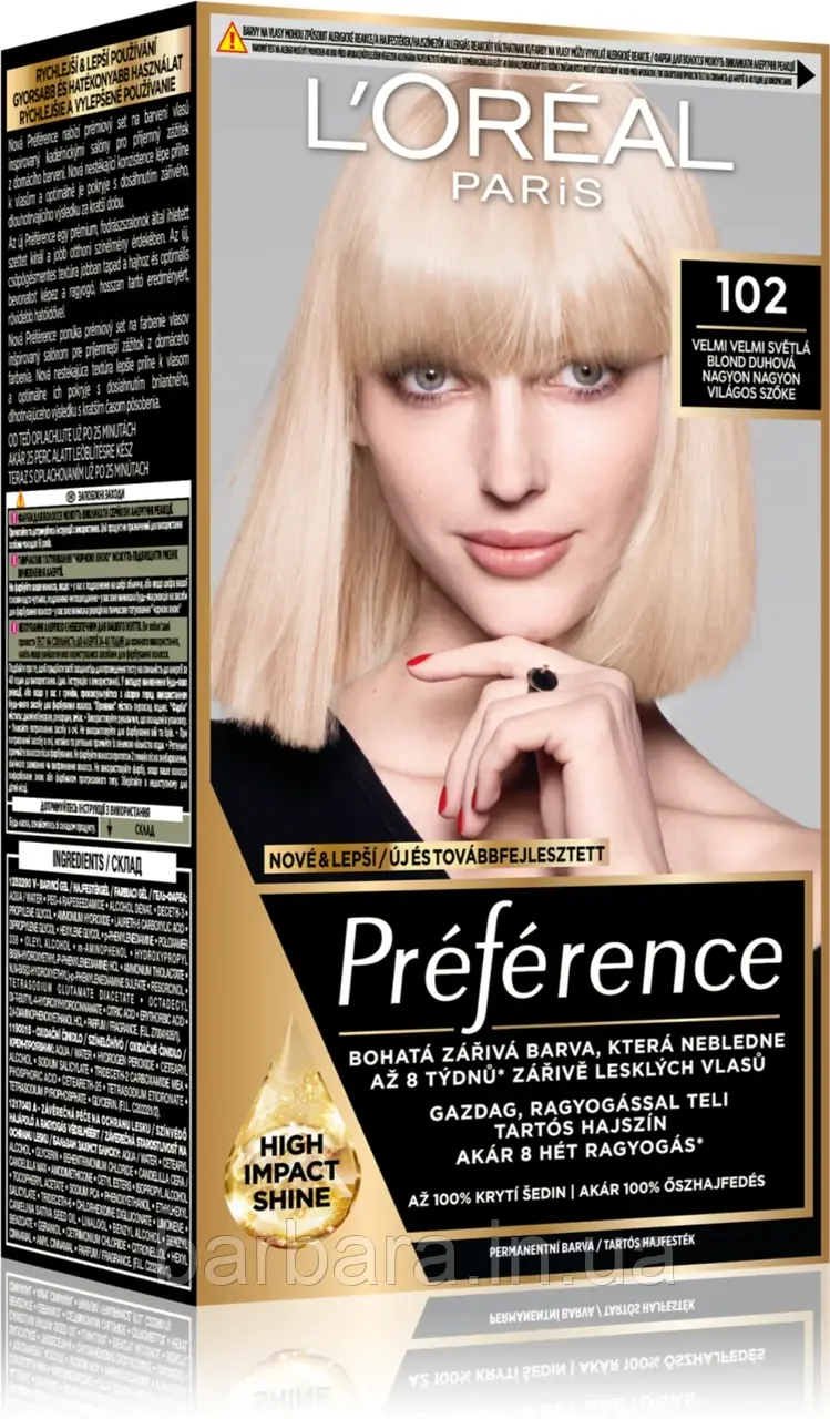 Фарба для волосся Loreal Feria Preference 102