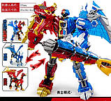 Трансформер 5в1 Супер10 Super10 Робот 28 см Драгоніус 27 см, Конгар 19 см, Вайтхорн 19 см Ректор 19 см Тиранус 20 см, фото 9