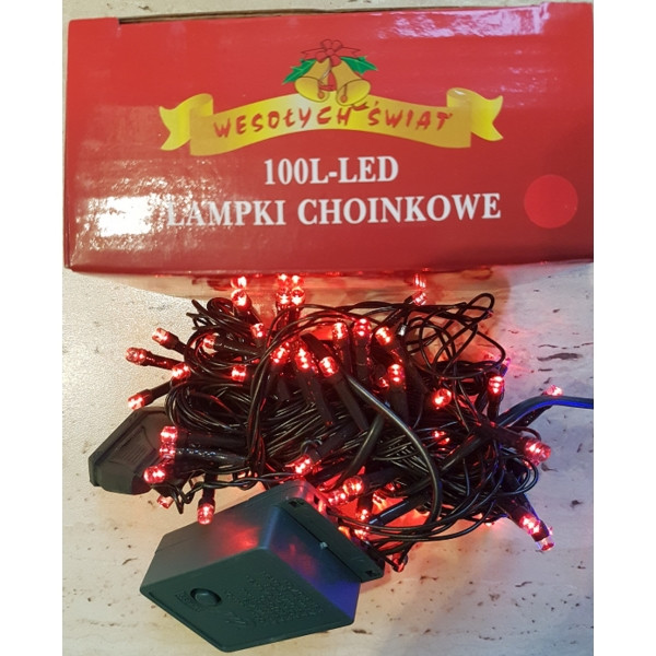 Гірлянда на 100 LED червона, фото 1