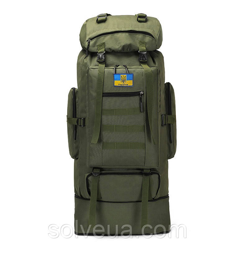 Тактичний похідний рюкзак Solve 70L KT6004301 Олива solve, фото 1
