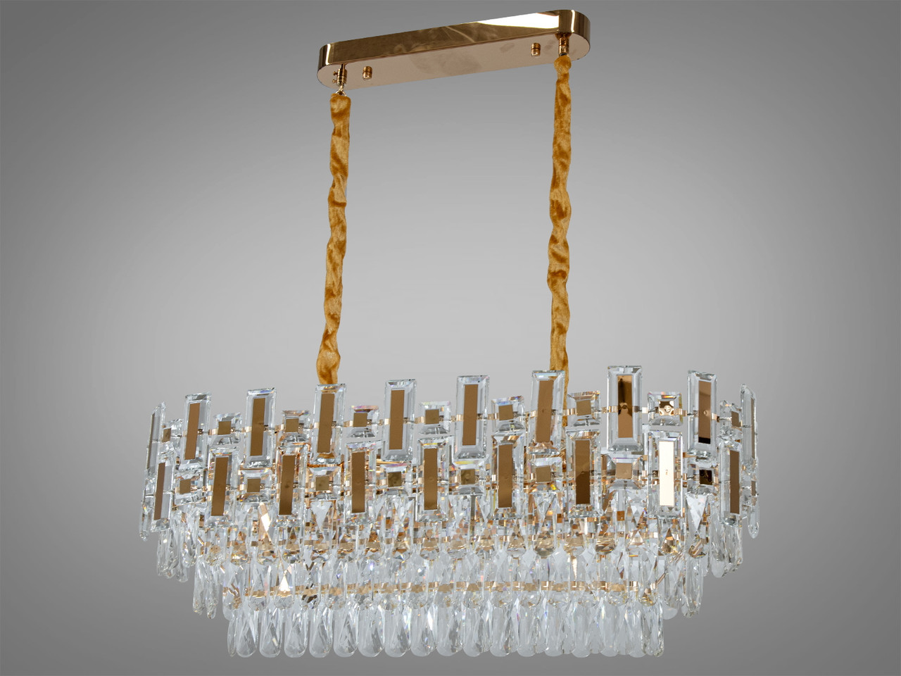 Кришталева овальна люстра 2018/800x300SGD, фото 1