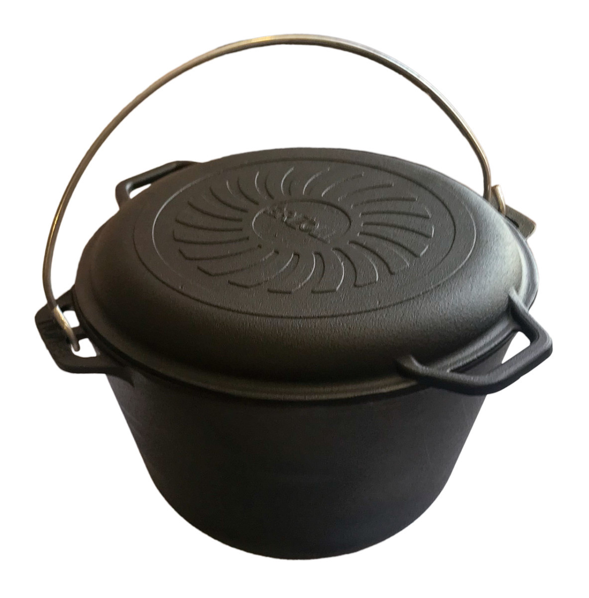 Казан чавунний з кришкою-сковородою Brizoll KT-08-2 8 л ID 3900466