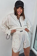 Анорак жіночий білого кольору р.42-48 184255T Безкоштовна доставка