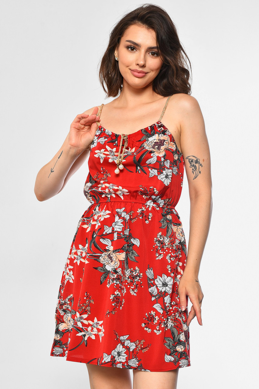 Сарафан жіночий червоного кольору р.42-44 183799S, фото 1