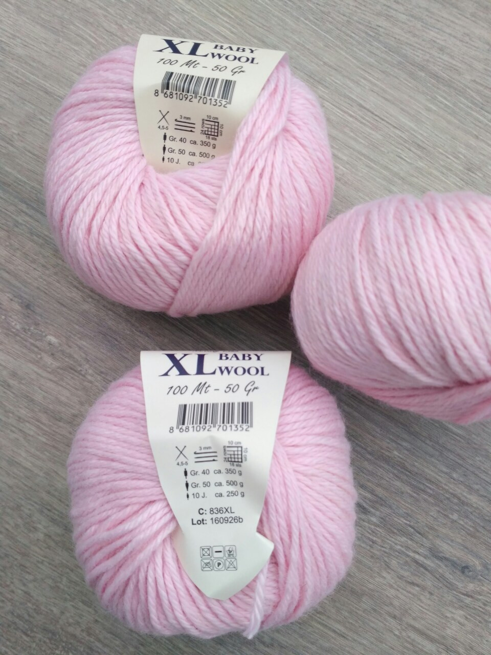 Gazzal Baby Wool XL — 836 ніжно-рожевий