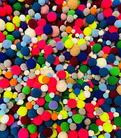 Помпони фетрові 0,8 см-2,5 см