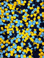 Помпони фетрові 1,5 см, колір-мікс, упаковка 100 шт, Різнокольоровий