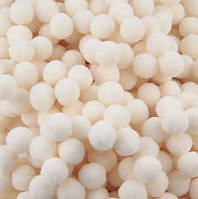 Помпони фетрові 10 мм, колір-молочний, 100 шт., Молочний