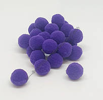 Помпони фетрові 2 см, колір-фіолетовий, 20 шт., Фіолетовий
