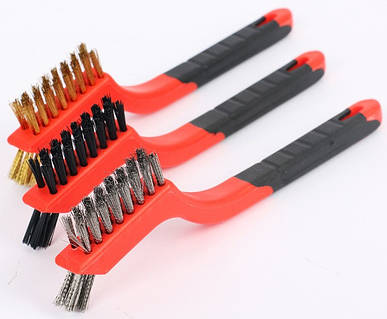 Набір щіток для чищення 180 мм (сталева, латунна, нейлонова) 3 штуки (20-0051-3)