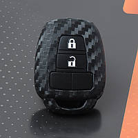 Чехол на пульт сигнализации силиконовый Toyota ZB WC Carbon 979 (4 037)