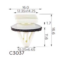Клипсы C3037 молдинга HYUNDAI, KIA, JEEP (8581837000, 87770-02000, 85815-33100, 85818-37000) (уп.100