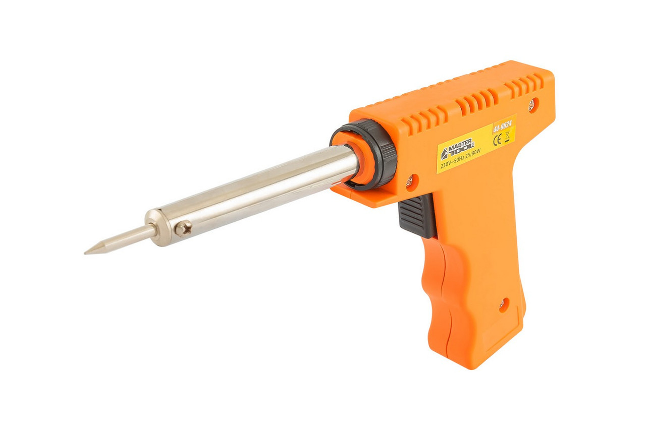 Паяльник електричний MASTERTOOL 25/80 Вт 230V/50Hz регульований пістолетного типу 44-0024, фото 1