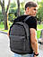 Рюкзак Nike чоловічий жіночий міський спортивний портфель зі шкіряним дном найк чорний, фото 9