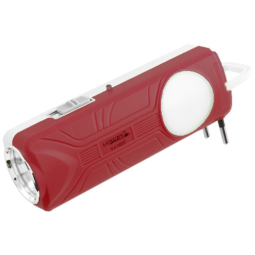 Ліхтар Luxury 1037 1W+5SMD вбудований акумулятор ЗУ 220V