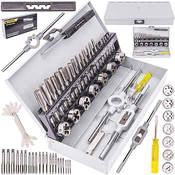 Набір для ремонту метричної різі М3-М12, 32шт Powermat PM0951 комплекти для відновлення різьби