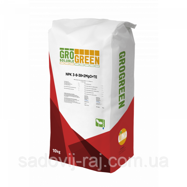 Добриво GroGreen NPK 3-8-38+2MgO+TE 25 кг Lima Бельгія