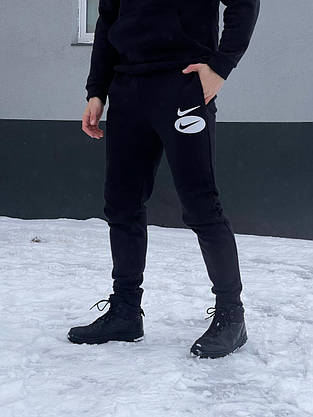 Спортивний костюм чоловічий тринитка на флісі теплий стильний костюм худі та штани на хлопця підлітка осінь-зима, фото 5