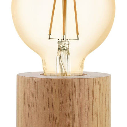 Настільна лампа дерев'яна на 1 лампу Е27 коричнева 10х8.5 см, фото 2
