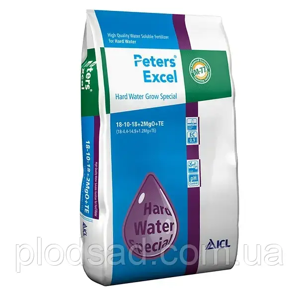 Peters Exel Hard Water Grow Special 18-10-18-2MgO+Te, 15кг