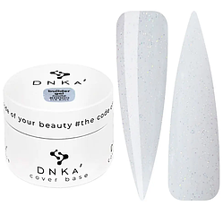 Гель для нарощування DNKa Builder Gel, 30 мл №0009 Ice Kiss молочний із шиммером