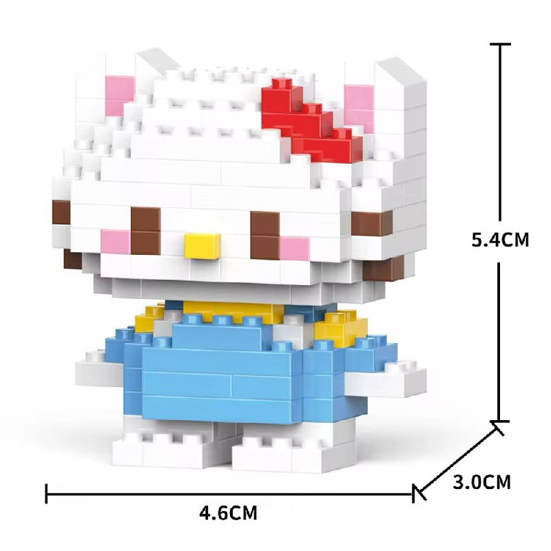 Конструктор лего блакитний hello kitty sanrio іграшка фігурка, фото 1