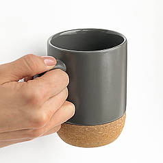 Чашка з підставкою 320 мл KP-14 GRAY 113х88 мм