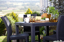 Стіл пластиковий для саду Keter Melody Quartet коричневий, фото 5