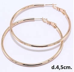 Сережки кільця медзолото 4.5 см