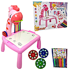 Дитячий стіл для малювання з підсвічуванням та проекцією малюнків Рожевий, фото 2