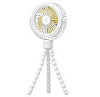 Вентилятор портативний USAMS ZB289 з підсвіткою акумуляторний. Вентилятор USAMS Baby Stroller Fan ZB289, фото 3