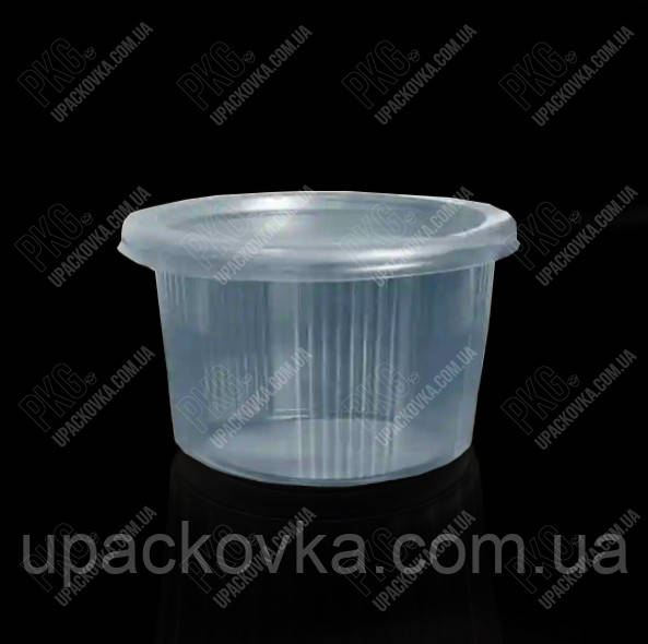 Контейнер круглий з кришкою ПП-115, 350 мл, PP, фото 1