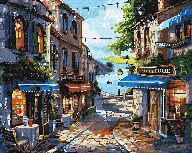 Розмальовки за номерами Ідейка Ресторани на узбережжі ©art_selena_ua (KH3652) 40 х 50 см, фото 1