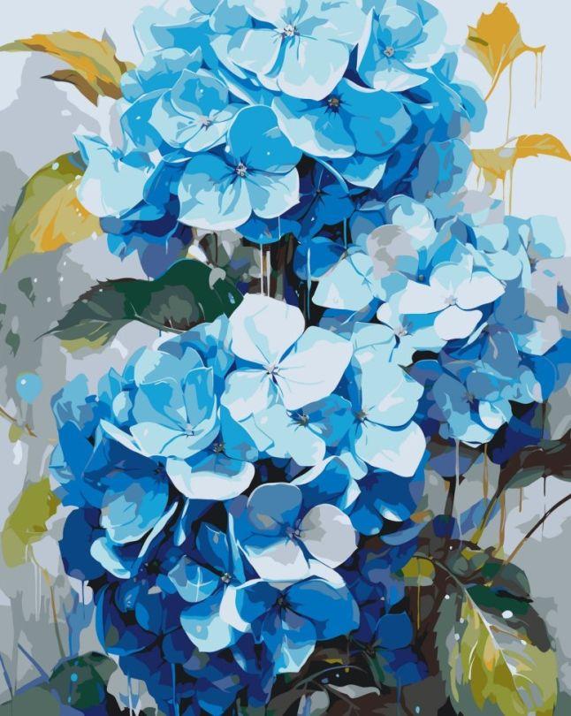 Розмальовки за номерами ArtCraft Блакитні гортензії (ACR-B-13076-AC) 40 х 50 см, фото 1