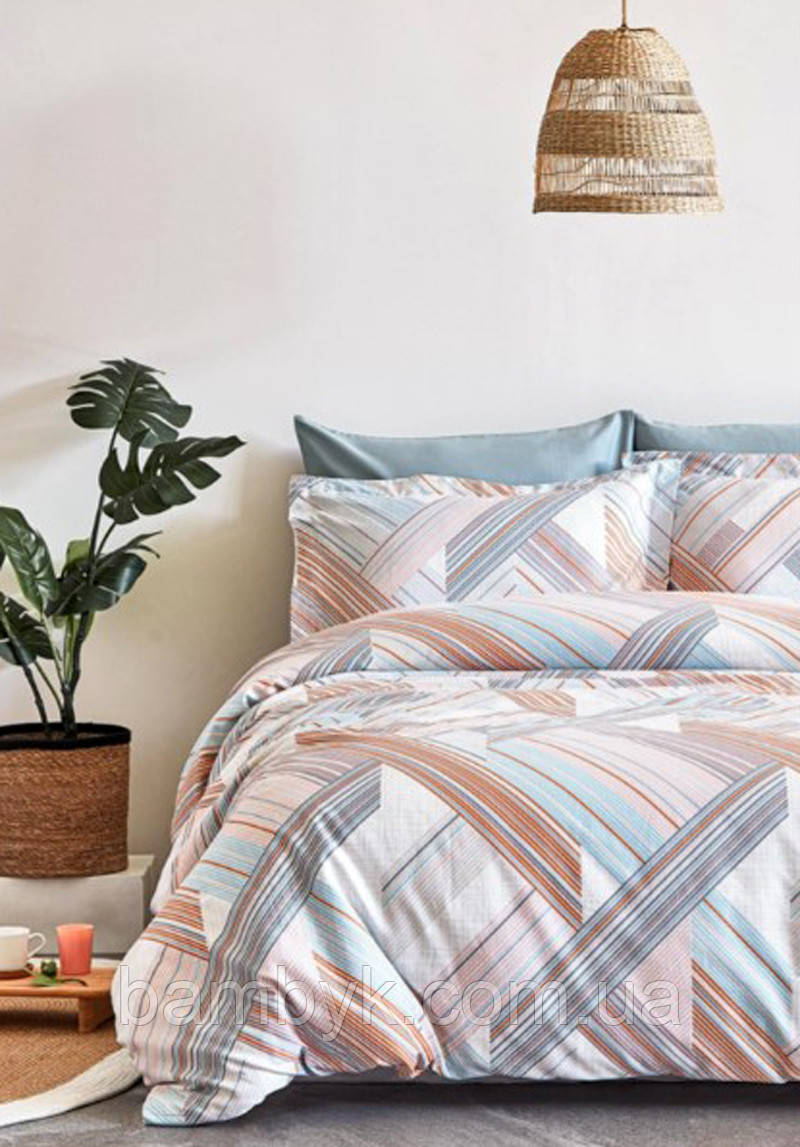 Постільна білизна Istanbul сатин Lux "Lenox" бавовняна євро розмір Туреччина