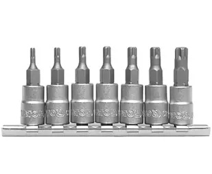 Набір головок YATO TORX TS10-TS40 квадрат 1/4 торцеві L= 35 мм 7 штук