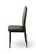 Стілець обідній Річ чорний (метал/велюр графітовий), фото 4