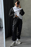 Вітрівка жіноча чорно-білого кольору 184247L