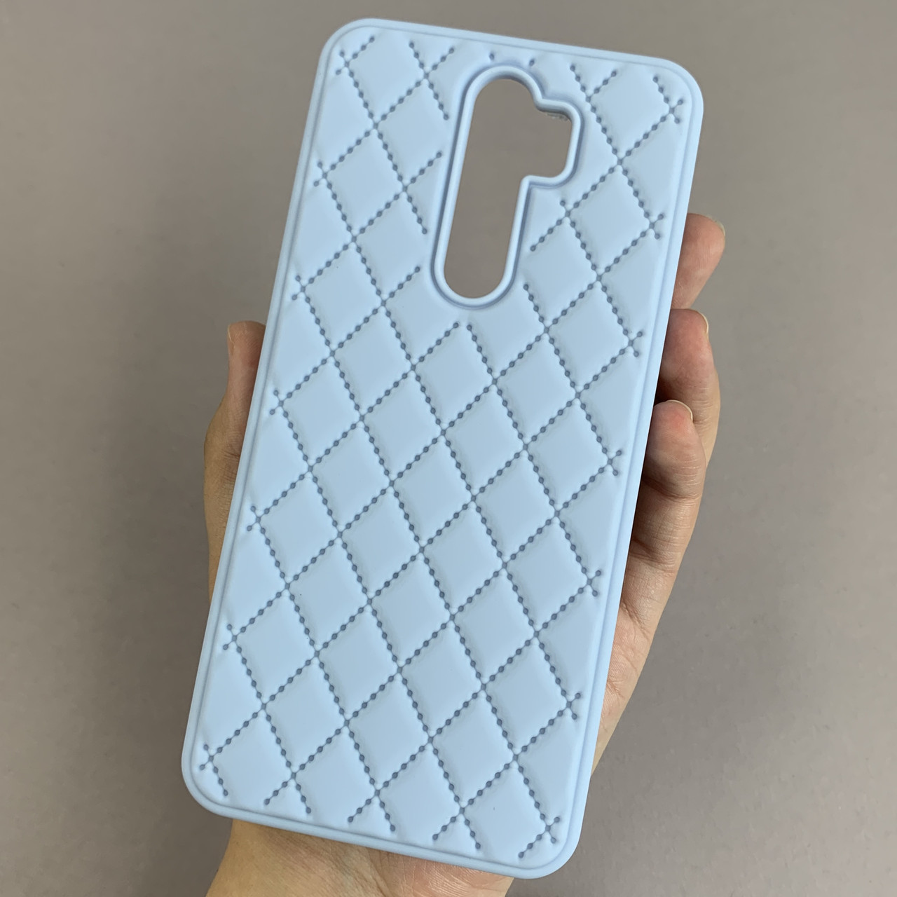 Чохол для Xiaomi Redmi Note 8 Pro силіконовий чохол з ромбиками на телефон сяомі редмі нот 8 про блакитний e3v