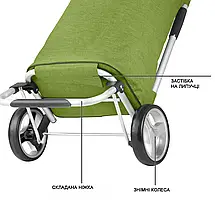 Господарська сумка-візок ShoppingCruiser Foldable, 45 л (Green) | Міцна, легка, на 2-х колесах, компактно складається, фото 6