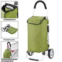 Господарська сумка-візок ShoppingCruiser Foldable, 45 л (Green) | Міцна, легка, на 2-х колесах, компактно складається, фото 3