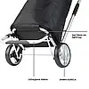 Господарська сумка-візок ShoppingCruiser Foldable, 45 л (Black) | Міцна, легка, на 2-х колесах, компактно складається, фото 6