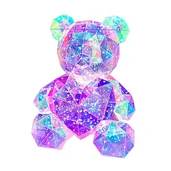 Світильник LED Світлодіодний ведмедик нічник Teddy with hear pink 30 см живлення USB