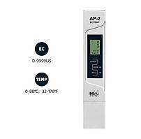 ЄС-метр (кондуктометр) HM Digital AP-2 (0-9999 μS) з АТС у діапазоні від 0 до 80 °C