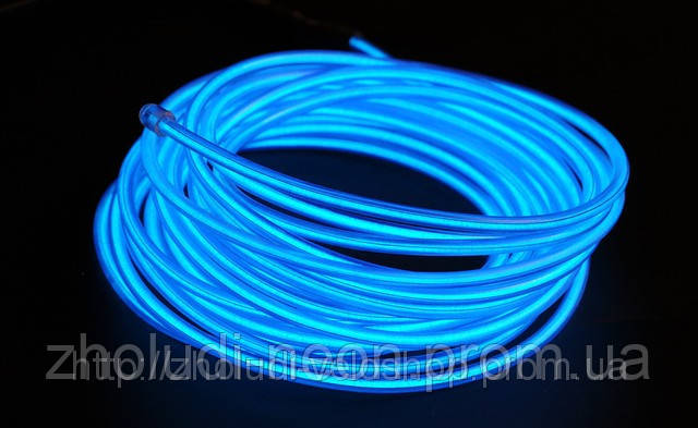 Холодный неон 3.2мм. световой провод. Цвет синий. (розница, опт) - фото 1 - id-p409830743