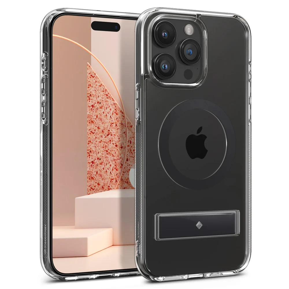 Чохол Caseology Capella Mag Kickstand Clear Charcoal для iPhone 15 Pro Max ACS07087
