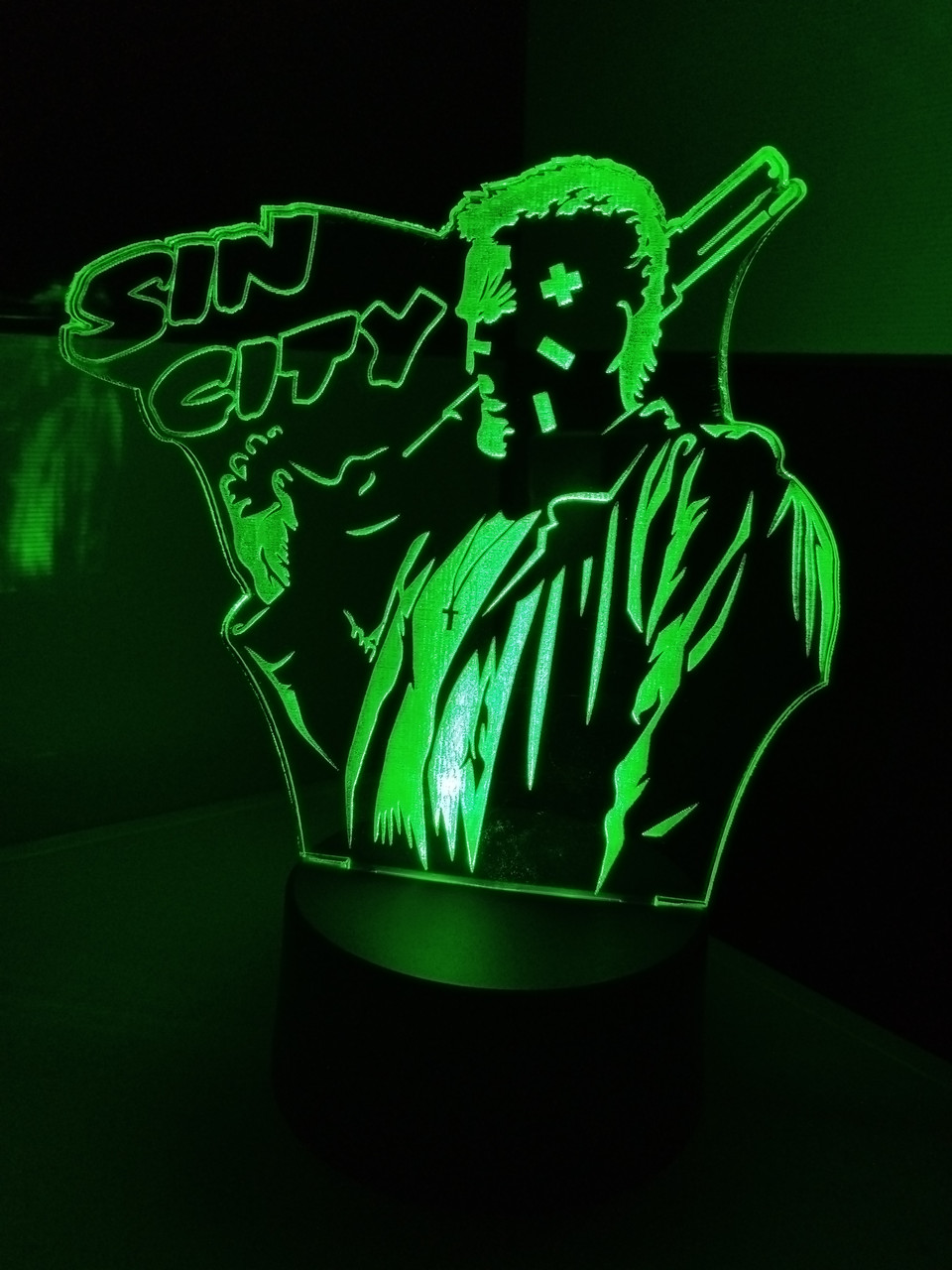 3d-світильник Місто духів Sin city, 3д-нічник, кілька підсвіток (на пульті), фото 1