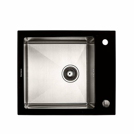 Кухонна скляна мийка Germece Handmade Black Glass (600х510х200), фото 1