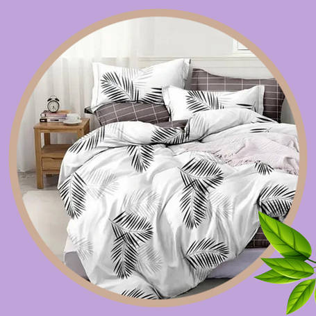 Євро постільна білизна з простирадлом на гумці